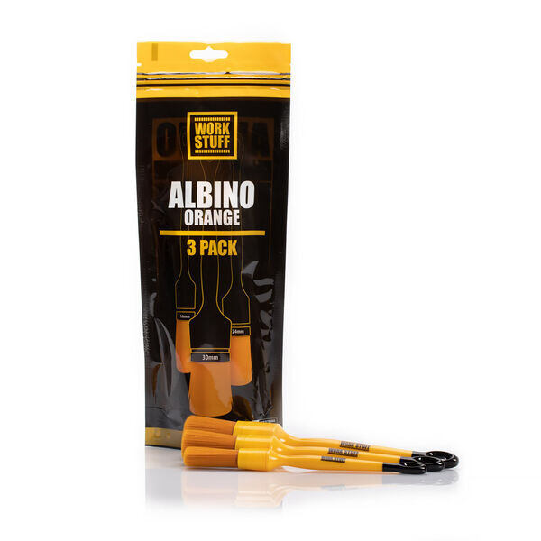 WORK STUFF - Detaling Brush ALBINO ORANGE 3er Pack