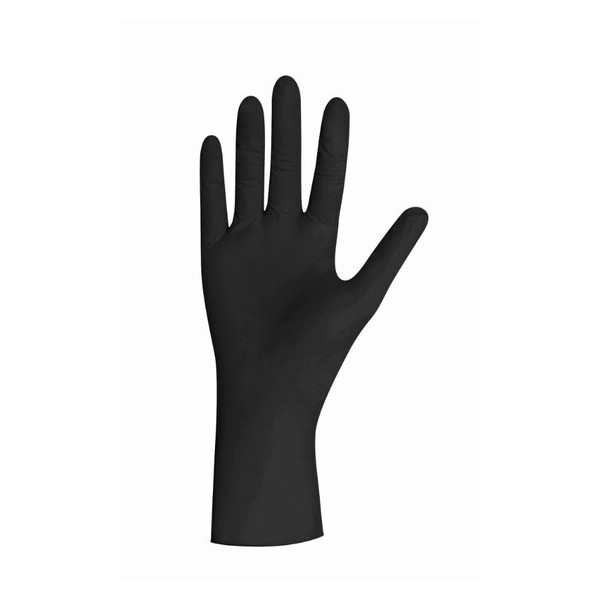 Bingold - Einmalhandschuhe Nitril 35BLACK, schwarze Nitrilhandschuhe Grösse L