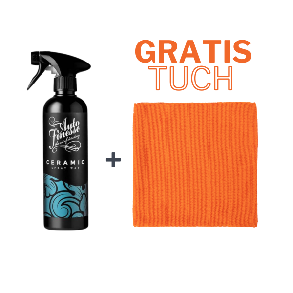 Auto Finesse - Ceramic Spray Wax 500ML mit Gratis MyDetailingCity Allrounder Orange