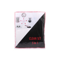 CLEANPRODUCTS - CLEAN-INNENRAUM-SET: Sitzschoner, Fußmatte, Lenkradschoner, Handbrems- & Schaltknaufschoner